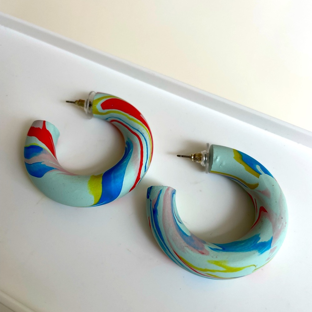 Made by Maeberry limited edition marbled hoops